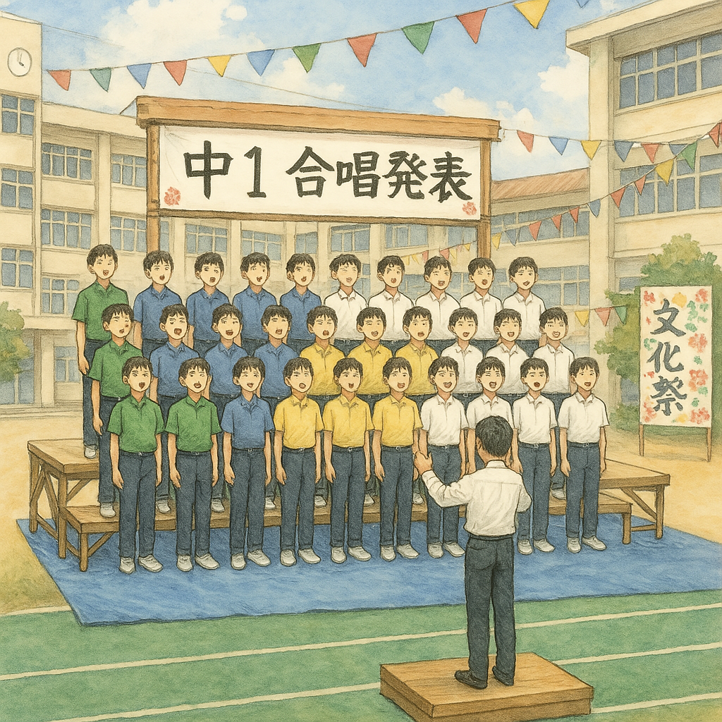 中一合唱イラスト